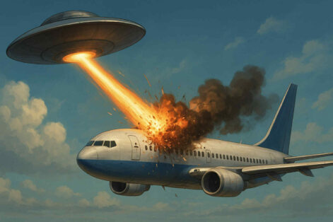 ovni ataca avião comercial de passageiros